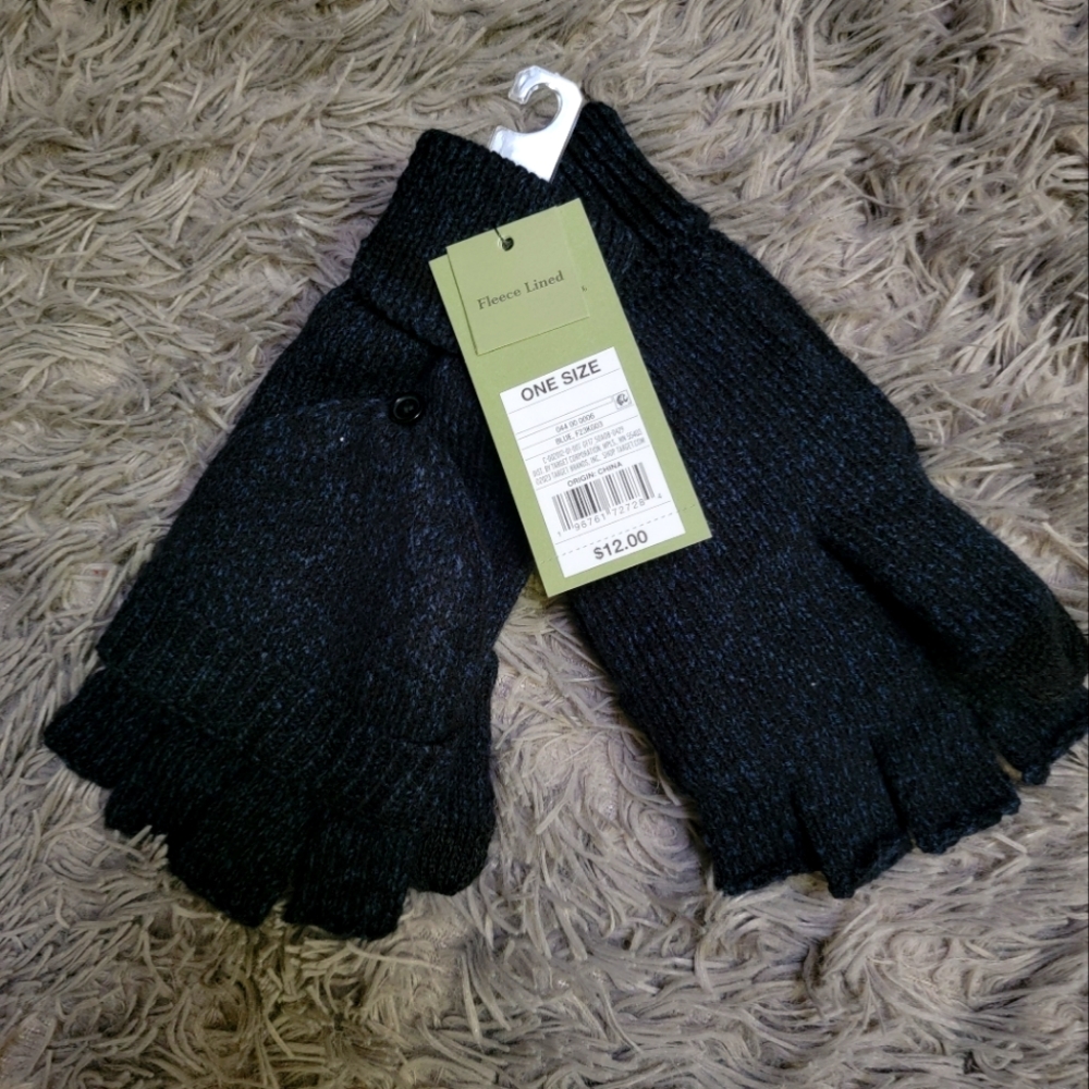 Goodfellow & Co fleece lined gloves, blue, mens